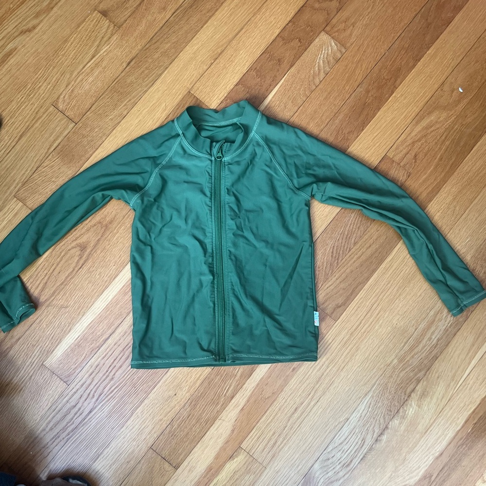 Kids Green SwimZip Swim Shirt size 6-8yo